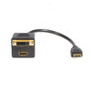HDMISPL1DH , StarTech.com HDMISPL1DH video cable adapter 11.8" (0.3 m) HDMI HDMI + DVI-D Black