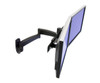 45-231-200 , Ergotron 200 Series Dual Monitor Arm 22" Wall Black - 45-231-200