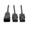 P004-006-2C13 , Tripp Lite P004-006-2C13 power cable Black 72" (1.83 m) C14 coupler C13 coupler