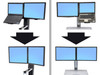 97-616 , Ergotron WorkFit Convert-to-Dual Kit from LCD & Laptop Black Metal - 97-616