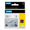 1805443 , DYMO  Rhino Industrial Heat-Shrink Labels, 1" Tube, Black Print on White - 1805443