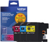 LC1053PKS , Brother LC105 C/M/Y ink cartridge 3 pc(s) Original High (XL) Yield Cyan, Magenta, Yellow - LC1053PKS