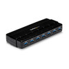 ST7300USB3B , StarTech.com ST7300USB3B interface hub USB 3.2 Gen 1 (3.1 Gen 1) Type-B 5000 Mbit/s Black