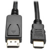 P582-006-V2 , Tripp Lite P582-006-V2 video cable adapter 72" (1.83 m) DisplayPort HDMI Black, Metallic