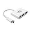 U444-06N-HU-C , Tripp Lite U444-06N-HU-C laptop dock/port replicator USB 3.2 Gen 1 (3.1 Gen 1) Type-C White