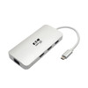 U442-DOCK12-S , Tripp Lite U442-DOCK12-S laptop dock/port replicator USB 3.2 Gen 2 (3.1 Gen 2) Type-C Silver