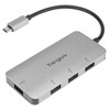 ACH226BT , Targus ACH226BT interface hub USB 3.2 Gen 1 (3.1 Gen 1) Type-C 5000 Mbit/s Silver