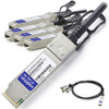 QSFP-4SFP25G-CU5M-AO , AddOn Networks 5m, QSFP28/4xQSFP28 InfiniBand/fibre optic cable 39.4" (1 m) Black, Silver