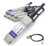 10202-AO , AddOn Networks 1m QSFP+ - 4xSFP+ InfiniBand/fibre optic cable 39.4" (1 m) QSFP+ 4xSFP+ Black