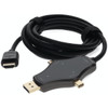 HDMI4KDPMDPC-AA , AddOn Networks HDMI4KDPMDPC-AA video cable adapter 70.9" (1.8 m) HDMI Type A (Standard) DisplayPort + Mini DisplayPort + USB Type-C Black