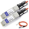QSFP-100G-AOC3M-AO , AddOn Networks 3m, 2xQSFP28 InfiniBand/fibre optic cable 118.1" (3 m) QSFP28 Black, Orange, Silver