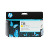 HP 738 130-ml Yellow DesignJet Ink Cartridge - 498N7A