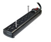 Weltron WSP-600PLF-3BK surge protector Black 6 AC outlet(s) 125 V 35.4" (0.9 m)