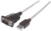 Manhattan 151856 serial cable Silver 17.7" (0.45 m) USB A Serial/COM/RS232/DB9