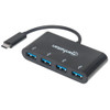 Manhattan 162746 laptop dock/port replicator USB 3.2 Gen 1 (3.1 Gen 1) Type-C Black
