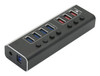4XEM 4XUSBAHUB7PDTAA interface hub USB 3.2 Gen 1 (3.1 Gen 1) Type-B 5000 Mbit/s Black