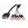 VGABNC5 , StarTech.com 6 ft. Coax SVGA Cable HDDB15M to 5 BNC Male 72" (1.83 m) Black - VGABNC5