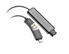 HP Poly DA75 USB to QD Black Adapter TAA - 786C6AA , 786C6AA