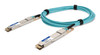 AddOn Networks QDD-400-AOC5M-AO InfiniBand/fibre optic cable 196.9" (5 m) QSFP-DD AOC Aqua color, Stainless steel , QDD-400-AOC5M-AO