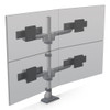 HAT Design Works E5 Two Over Two Static Pole 27" Desk Silver - E5G-P22S-SLV , E5G-P22S-SLV