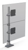 HAT Design Works E5 One Over One Static Pole 49" Desk Silver - E5G-P11-SLV , E5G-P11-SLV
