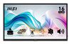 MSI PRO MP165 E6 portable TV/monitor Portable monitor Black 15.6" LED 1920 x 1080 pixels - PROMP165E6 , PROMP165E6