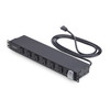StarTech.com 1215B8H-RACK-PDU-RA power distribution unit (PDU) 12 AC outlet(s) 1U Black , 1215B8H-RACK-PDU-RA