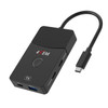 4XEM 4X4N1HDMIWLHUB interface hub USB Type-C 5000 Mbit/s Black , 4X4N1HDMIWLHUB