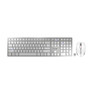 CHERRY DW 9100 SLIM keyboard Mouse included Universal RF Wireless + Bluetooth QWERTY English Silver - JD-9100US-1 , JD-9100US-1