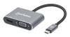 Manhattan 130691 laptop dock/port replicator Wired USB 3.2 Gen 1 (3.1 Gen 1) Type-C Gray , 130691