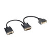 P564-06N-DV |Eaton DVI Y Splitter Cable, Digital and VGA Monitors (DVI-I M to DVI-D F and HD15 F) 6-in. (15.24 cm) - P564-06N-DV