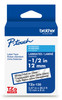TZE135G |Brother 1/2" TZE TAPE 12MM WHITE ON CLEAR - TZE135G