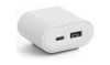PWR-AC-WH |HAT DESIGN WORKS , REYA LOW PROFILE USB HUB WITH 1X USB-A, 1X USB-C. CHARGE A LAPTOP UP TO 65W. INPUT: DC, 65W / OUTPUT: UP TO 65W / DIMENSIONS: 2.4IN X 2.2IN X 1.2IN / CORD LENGTH: 5FT / WHITE - PWR-AC-WH