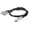 QSFP-4SFP25G-CU15MAO , AddOn Networks QSFP-4SFP25G-CU15MAO InfiniBand/fibre optic Cable 59.1" (1.5 m) QSFP28 4xSFP28 Black, Silver