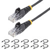 N6PAT6INBKS10PK , StarTech.com N6PAT6INBKS10PK networking Cable Black 7.87" (0.2 m) Cat6 U/UTP (UTP) Round