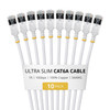6ASTP34WHS1FT10PK , StarTech.com 6ASTP34WHS1FT10PK networking Cable White 12" (0.305 m) Cat6a U/FTP (STP) Round