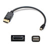 MINIDP2DPMM6-5PK , AddOn Networks MINIDP2DPMM6-5PK DisplayPort Cable 71.7" (1.82 m) Mini DisplayPort Black