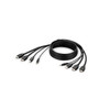 F1DN2CCBL-HH6T , Belkin F1DN2CCBL-HH6T KVM Cable Black 70.9" (1.8 m)