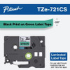 TZE721CS , Brother TZE721CS label-making tape Black on green TZe
