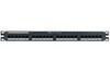 NK6PPG24Y , Panduit NK6PPG24Y NetKey Category 6 Flat Punchdown Patch Panel, 24-Port, 1U, Black