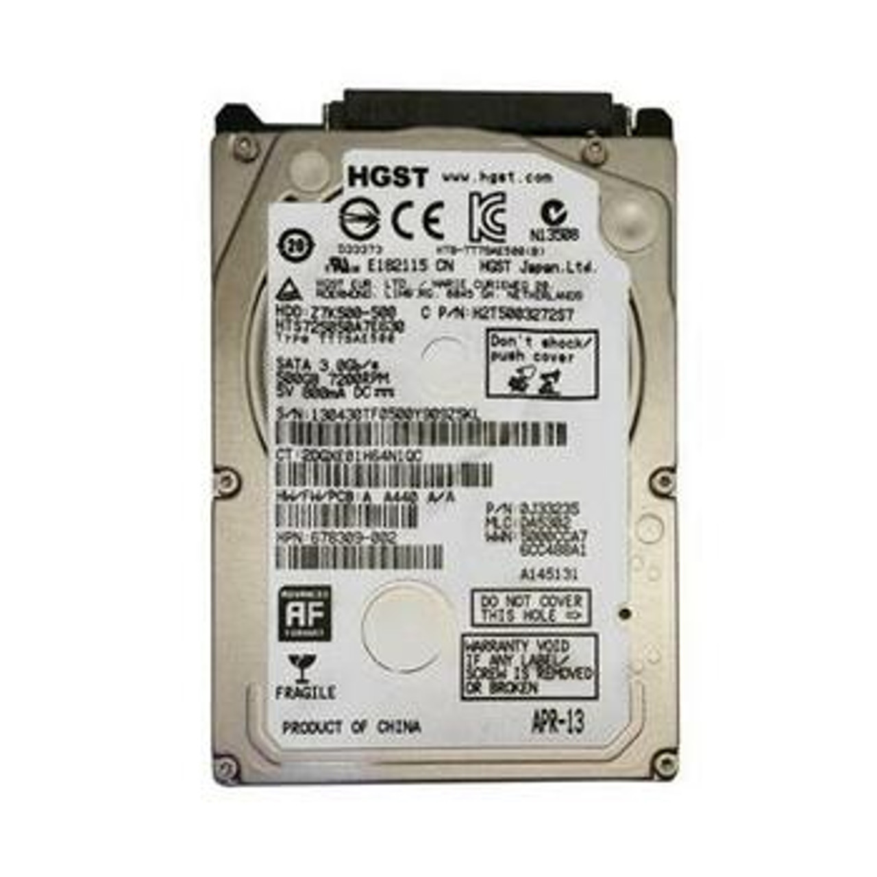 0J33235 Hitachi 500GB 7200RPM SATA 6.0 Gbps 2.5 32MB Cache Travelstar Hard Drive