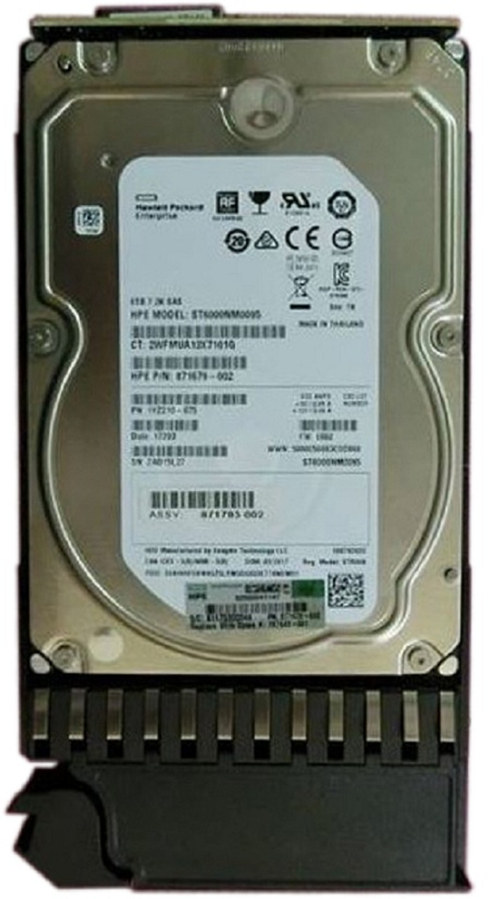 HPE 807582-001 Msa 6tb 12gbps Sas 7200rpm Lff 3.5inch Midline Hard Drive With Tray For For Modular Smart Array 1040 Dual Controller Lff Storage