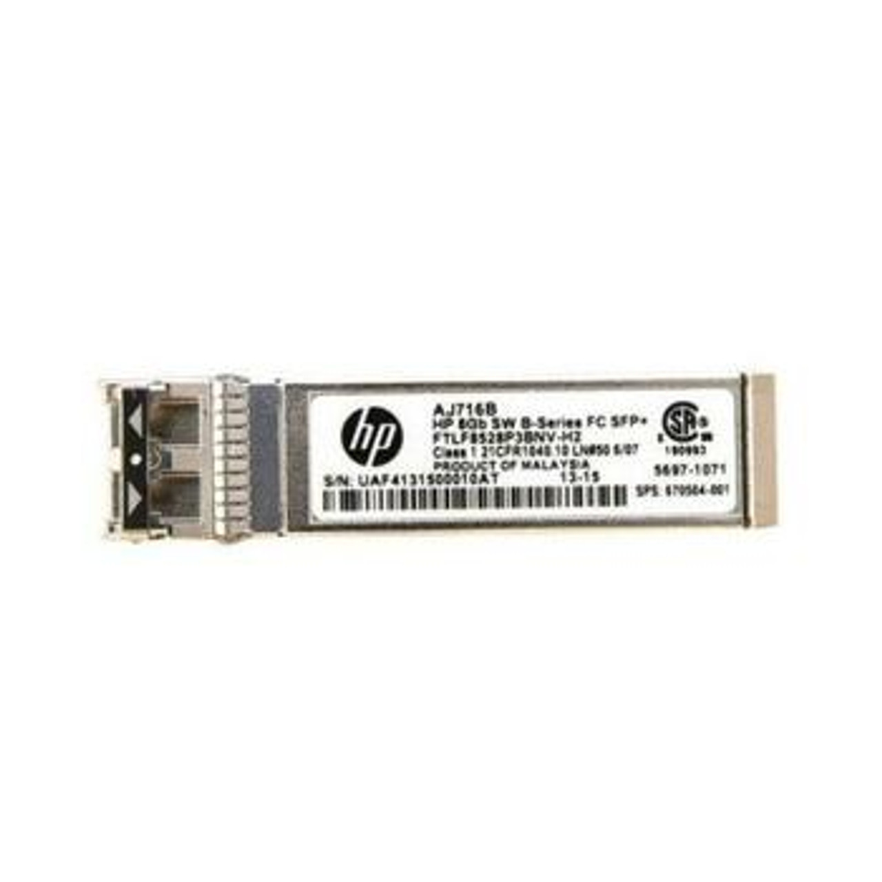 670504-001 HP B-Series 8Gbps Short Wave Fibre Channel SFP Transceiver Module