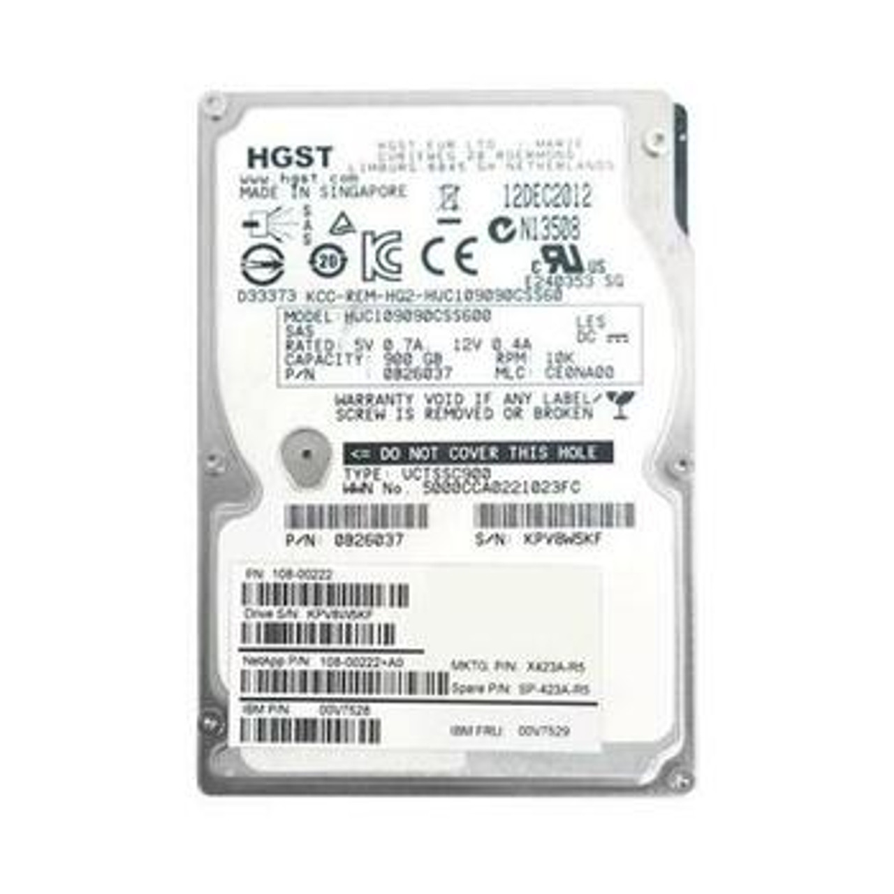 00V7528 IBM 900GB 10000RPM SAS 6.0 Gbps 2.5 64MB Cache Hard Drive