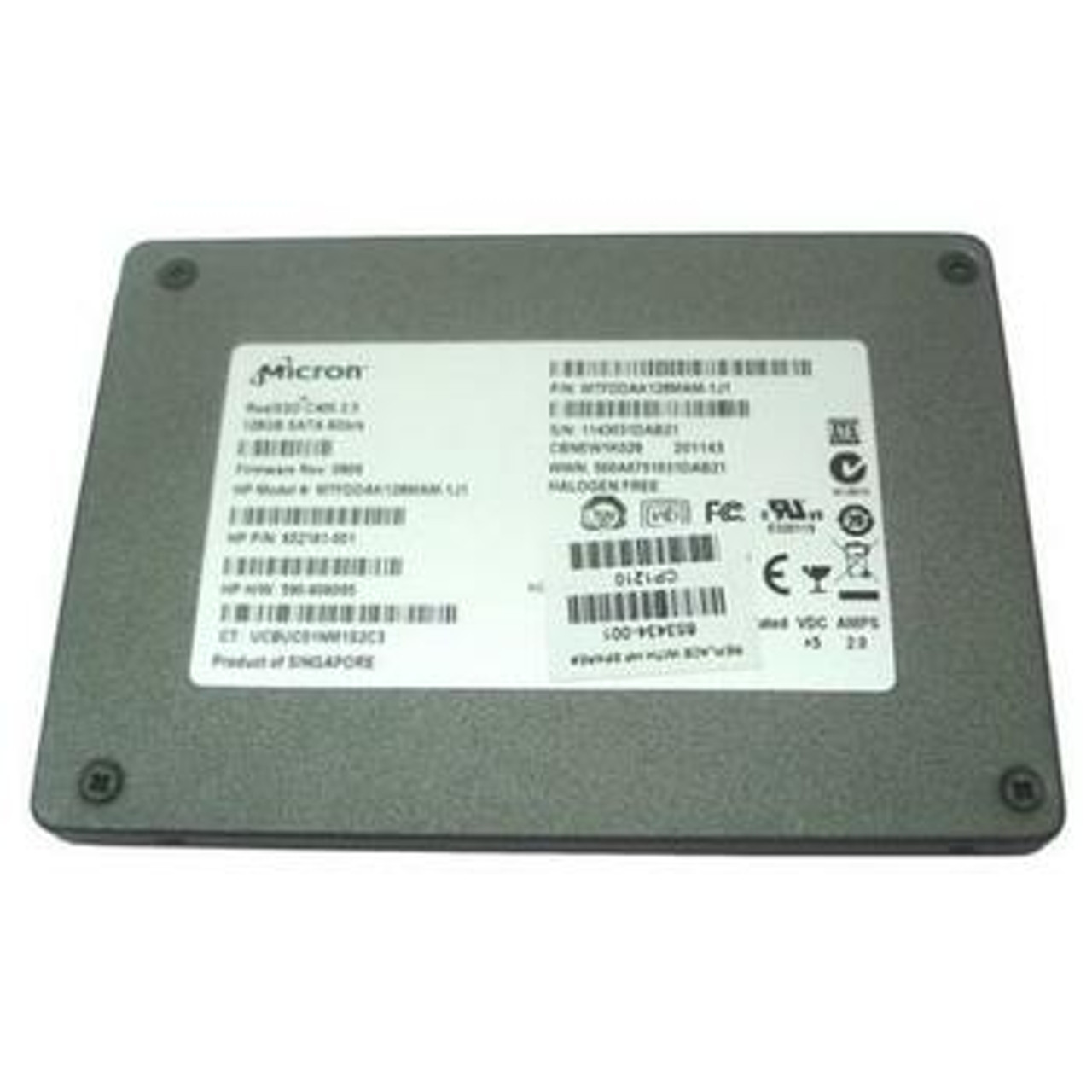 652181-001 HP 128GB MLC SATA 6Gbps 2.5-inch Internal Solid State Drive (SSD) 652181-001 HP 128GB MLC SATA 6Gbps 2.5-inch Internal Solid State Drive (SSD)