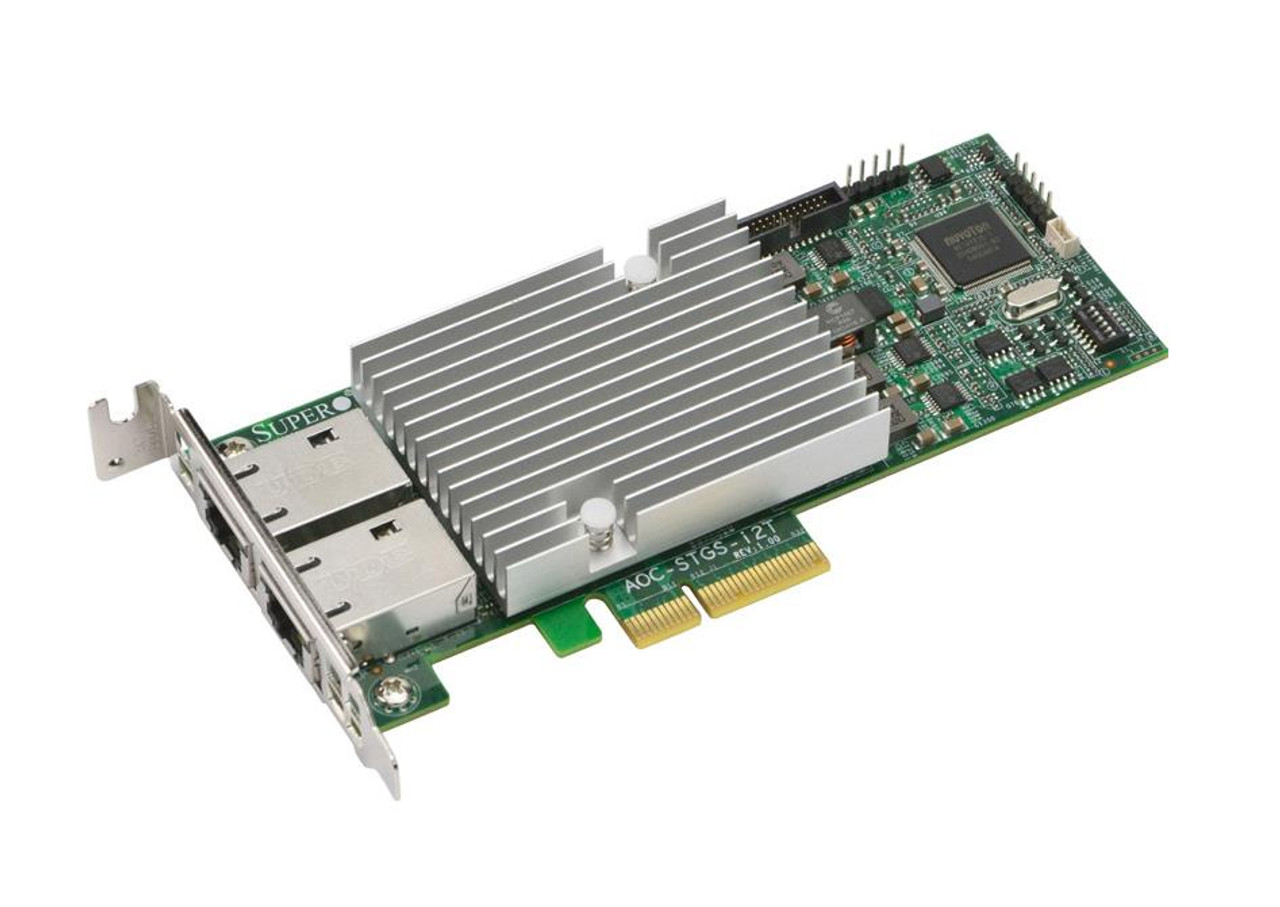AOC-STGS-I2T-O SuperMicro Dual-Ports RJ-45 10GBase-T 10Gbps Gigabit Ethernet PCI Express x4 Network Adapter
