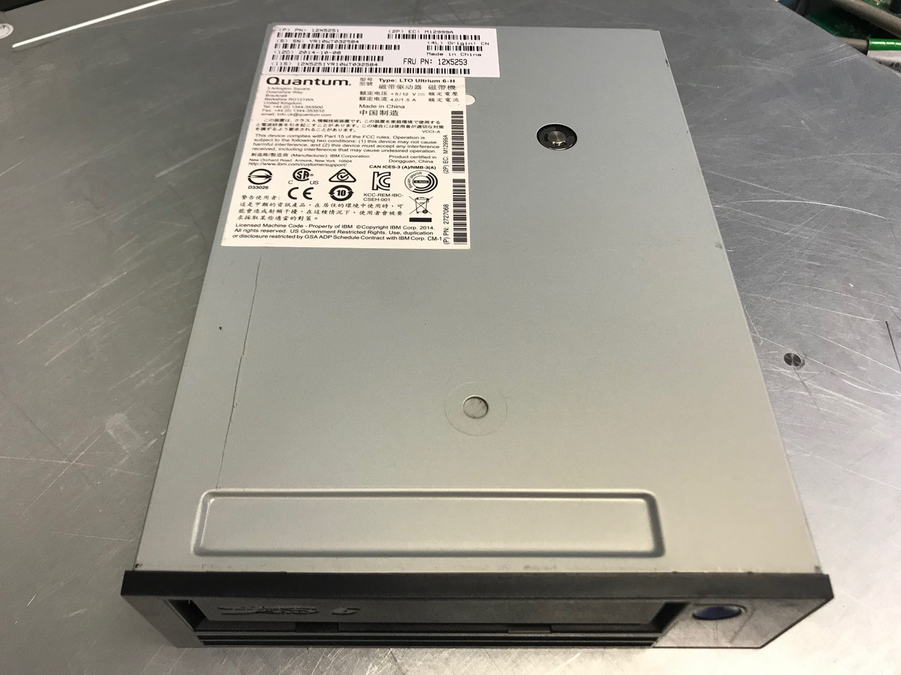 12X5251 IBM Quantum Lto6 Hh Intrnl SAS Tape Drive 12x52