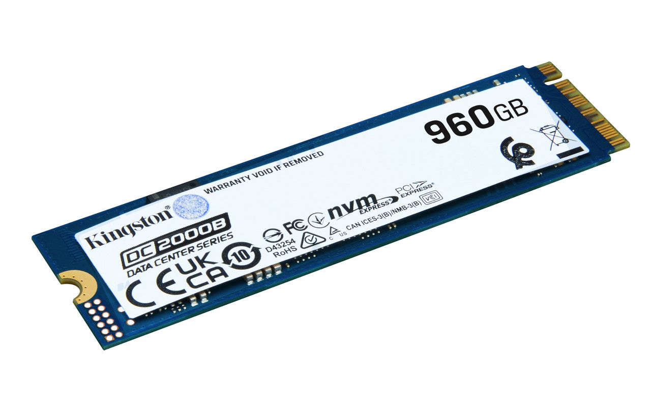 SEDC2000BM8/960G , Kingston Technology DC2000B 960 GB M.2 PCI Express 4.0 NVMe 3D TLC SSD
