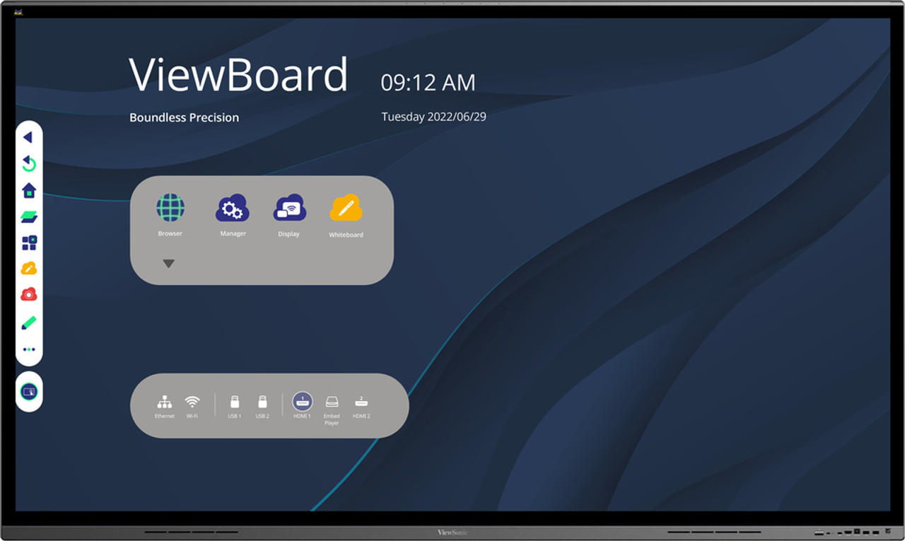 IFP8662 , Viewsonic IFP8662 signage display Interactive flat panel 86" LED Wi-Fi 350 cd/m² 4K Ultra HD Black Touchscreen Built-in processor Android 8.0