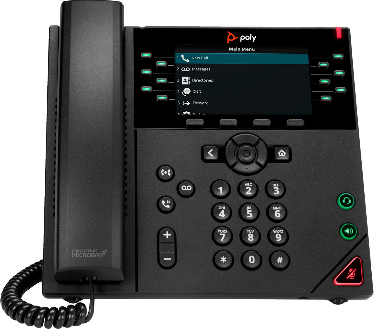 2200-48840-001 | POLY VVX 450 12-Line IP Phone and PoE-enabled with Power Supply
